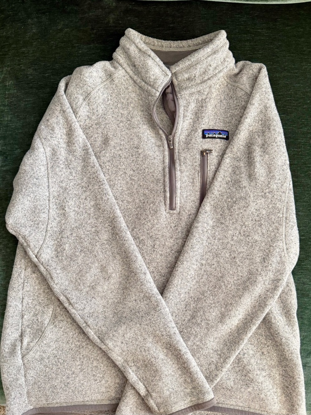 Patagonia Men’s Heather Gray Half-Zip Fleece Pullover
